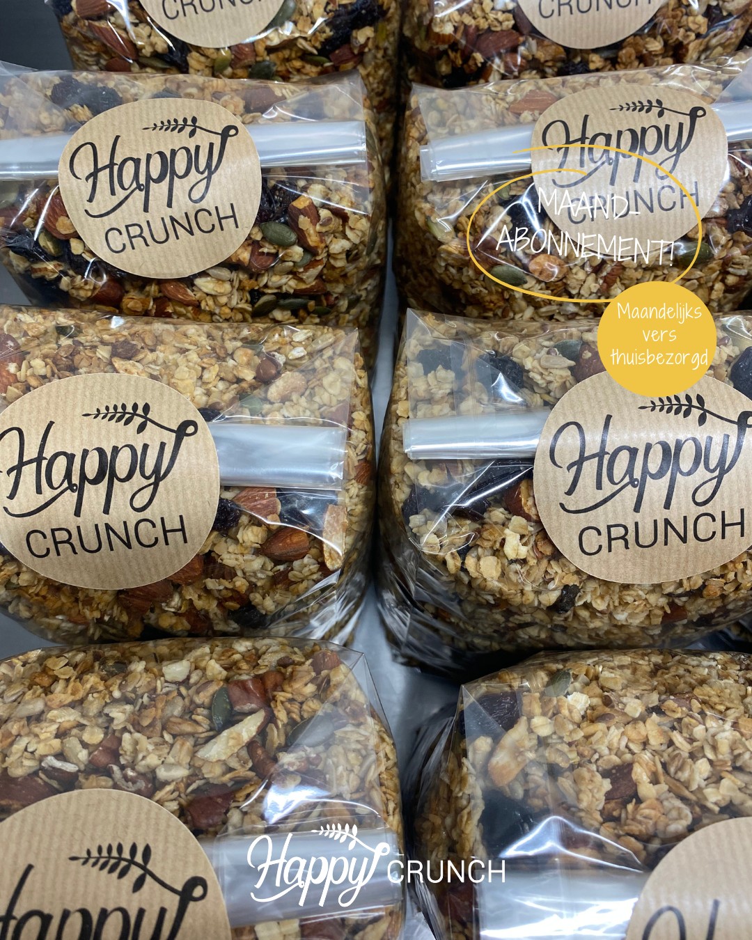 Een abonnement op Happy Crunch = nooit zonder zitten. Maandelijks vers, flexibel aan te passen รฉn gratis bezorgd in de buurt van Nieuwkuijk. ๐พ
Angelique ๐ฉ๐ผโ๐ณ
#granolaabonnement #gezondekeuze #happycrunch #granolaabonnement #happycrunch #flexibelgenieten #versgemaakt #thuisbezorgd