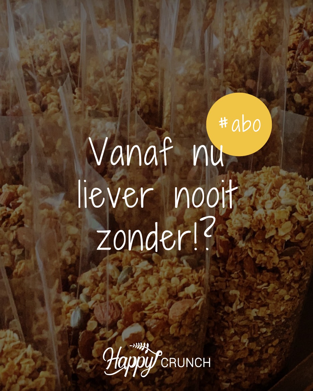 Dan is een maandabonnement een goed idee! www.happycrunch.nl

#granolaabonnement #gezondekeuze #happycrunch #granolaabonnement #happycrunch #flexibelgenieten #versgemaakt #thuisbezorgd