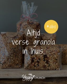 Elke maand een goed begin, zonder nadenken.
Met een Happy Crunch abonnement wordt je granola vers bij je thuisbezorgd. Flexibel, maandelijks aanpasbaar en opzegbaar, precies zoals het past bij jouw ritme.
Zo begin je elke dag nรฉt even beter.
Angelique ๐ฉ๐ผโ๐ณ
#granola #metliefdegemaakt #versgebakken #granolaabonnement